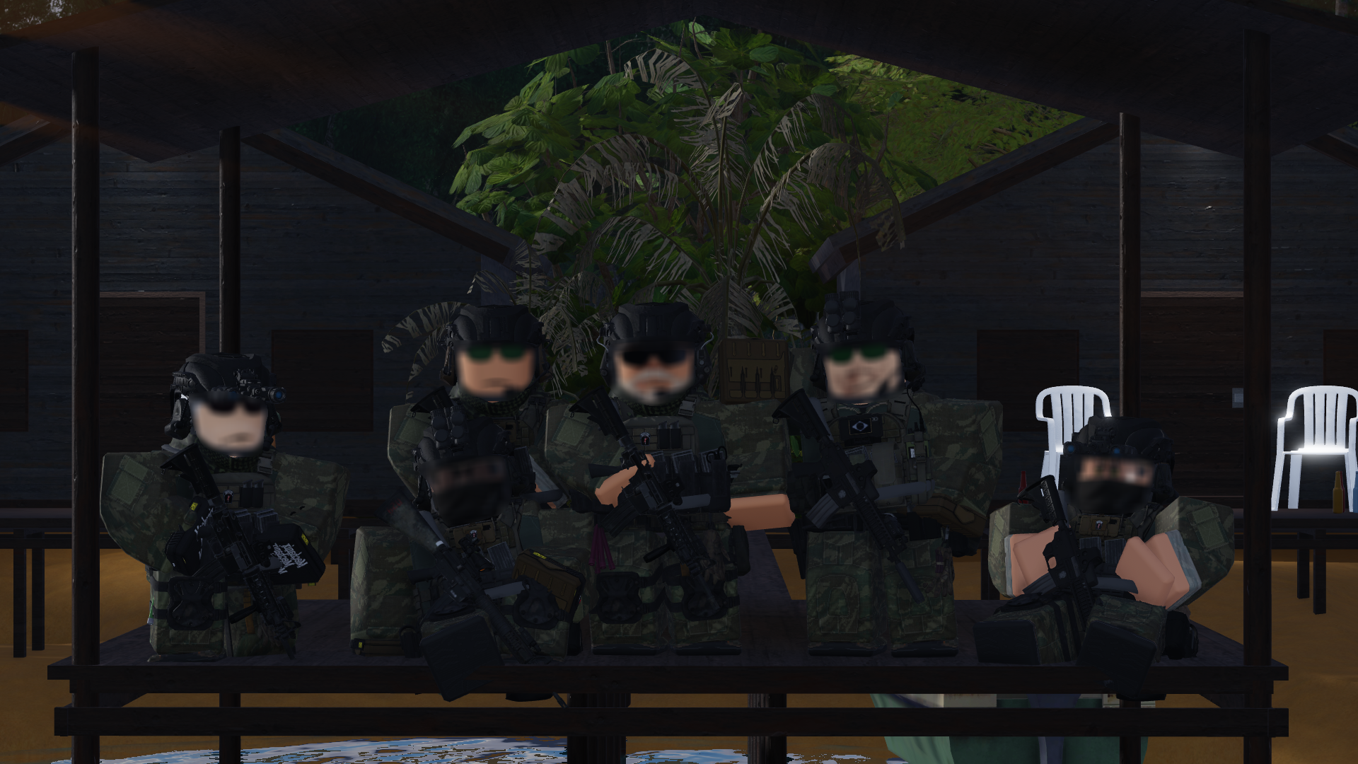 Foto do batalhao com simbolos operacionais